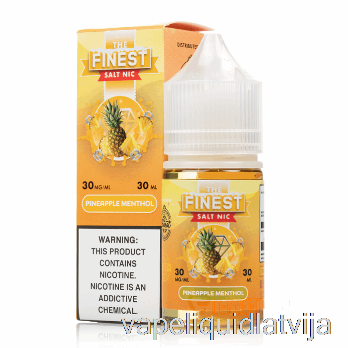 Ananāsu Mentols - Smalkākais Sāls Nic - 30ml 50mg Vape šķidrums